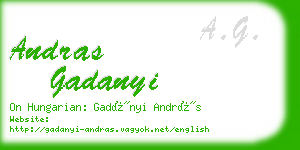 andras gadanyi business card